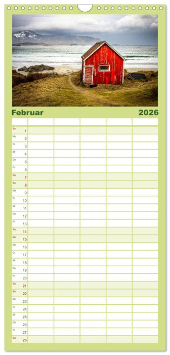 Lofoten - Eine Reise durch Nordnorwegen (CALVENDO Familienplaner 2026)