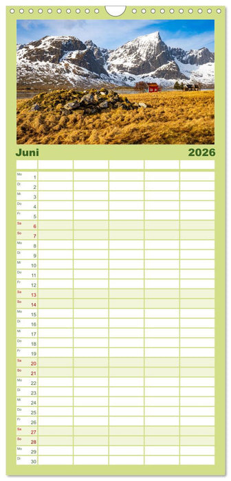 Lofoten - Eine Reise durch Nordnorwegen (CALVENDO Familienplaner 2026)