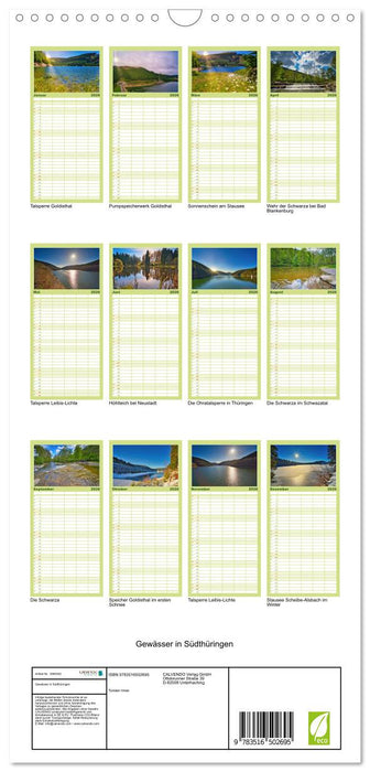 Gewässer in Südthüringen (CALVENDO Familienplaner 2026)