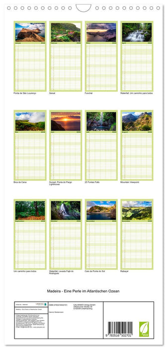 Madeira - Eine Perle im Atlantischen Ozean (CALVENDO Familienplaner 2026)