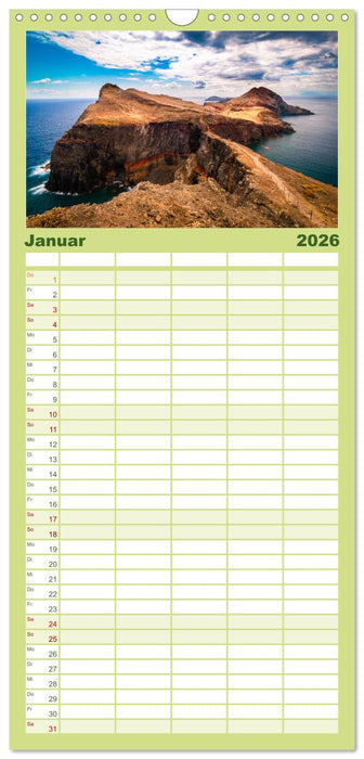 Madeira - Eine Perle im Atlantischen Ozean (CALVENDO Familienplaner 2026)