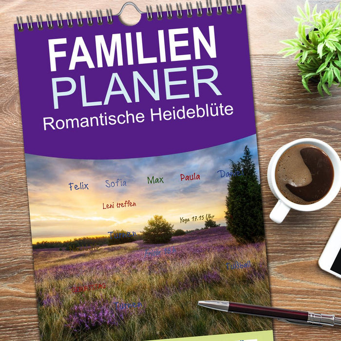Romantische Heideblüte (CALVENDO Familienplaner 2026)