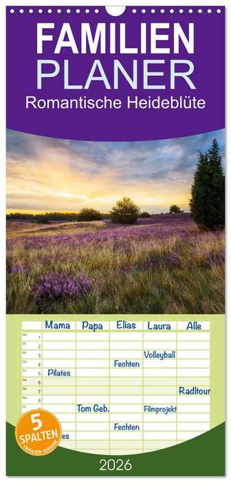 Romantische Heideblüte (CALVENDO Familienplaner 2026)
