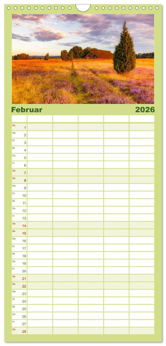 Romantische Heideblüte (CALVENDO Familienplaner 2026)