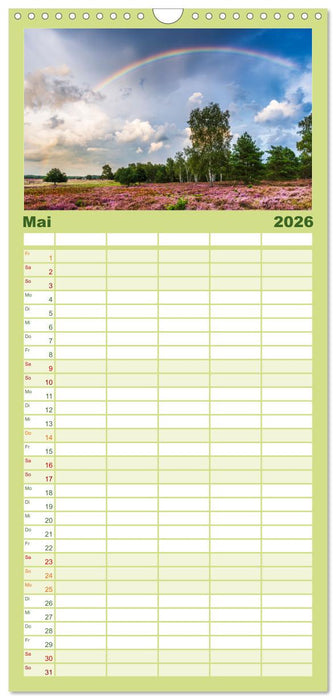 Romantische Heideblüte (CALVENDO Familienplaner 2026)