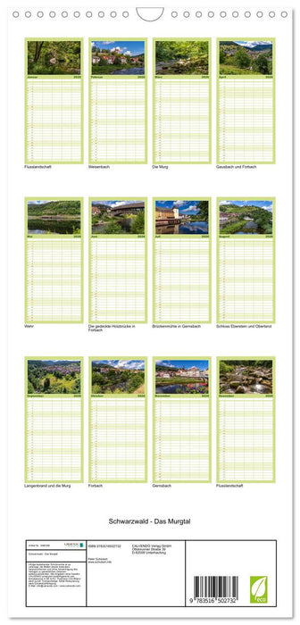 Schwarzwald - Das Murgtal (CALVENDO Familienplaner 2026)