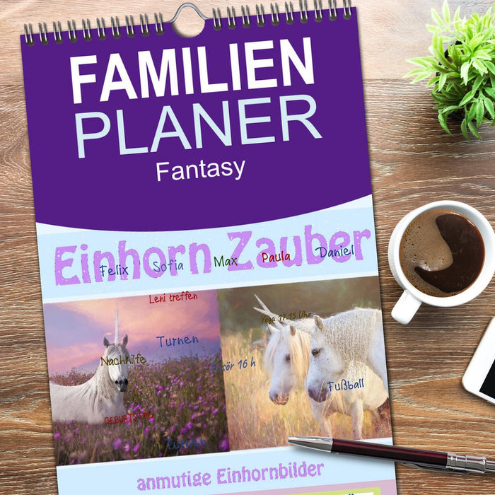 Einhorn Zauber - anmutige Einhornbilder (CALVENDO Familienplaner 2026)