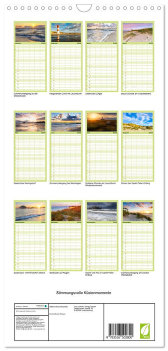 Stimmungsvolle Küstenmomente (CALVENDO Familienplaner 2026)