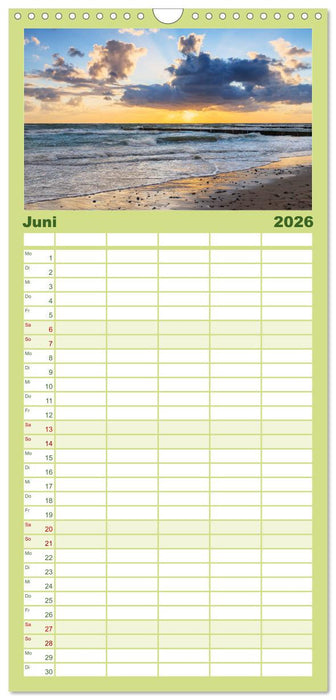 Stimmungsvolle Küstenmomente (CALVENDO Familienplaner 2026)