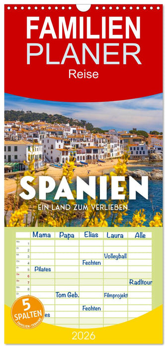 Spanien - ein Land zum Verlieben. (CALVENDO Familienplaner 2026)