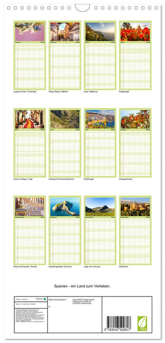 Spanien - ein Land zum Verlieben. (CALVENDO Familienplaner 2026)