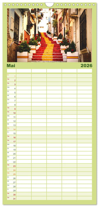 Spanien - ein Land zum Verlieben. (CALVENDO Familienplaner 2026)