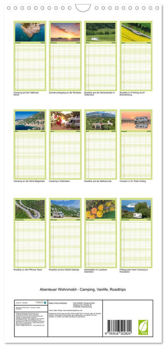Abenteuer Wohnmobil - Camping, Vanlife, Roadtrips (CALVENDO Familienplaner 2026)