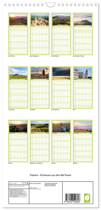 Toskana - Emotionen aus dem Bel Paese (CALVENDO Familienplaner 2026)