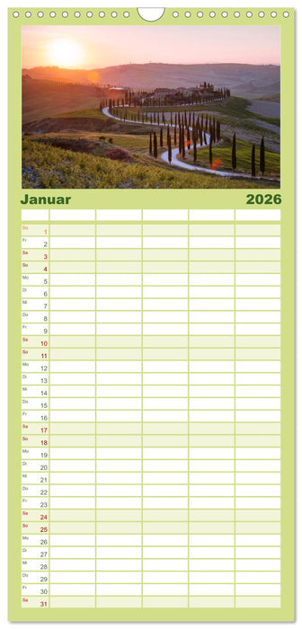 Toskana - Emotionen aus dem Bel Paese (CALVENDO Familienplaner 2026)