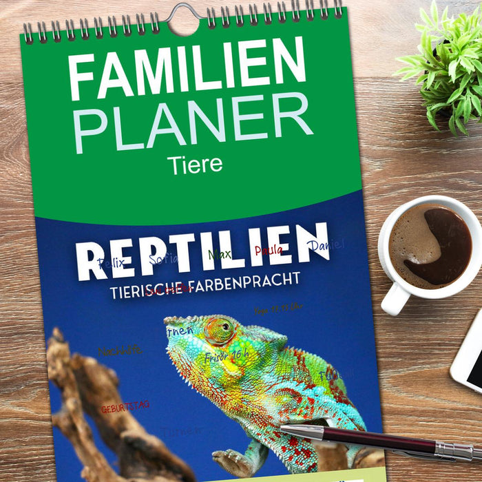 Reptilien - Tierische Farbenpracht (CALVENDO Familienplaner 2026)
