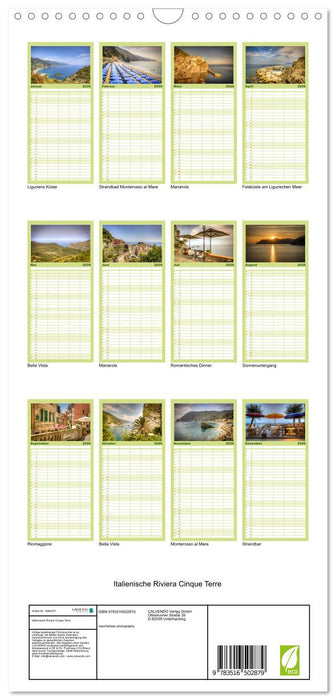 Italienische Riviera Cinque Terre (CALVENDO Familienplaner 2026)