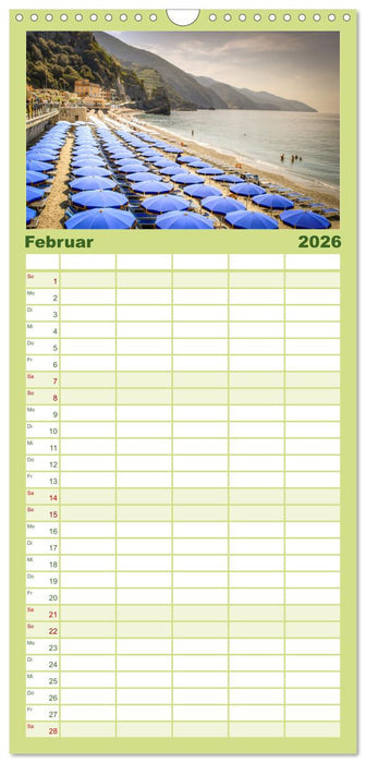 Italienische Riviera Cinque Terre (CALVENDO Familienplaner 2026)