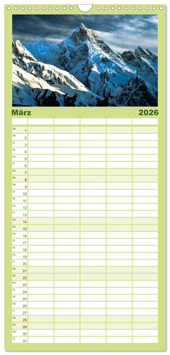 Berge des Karakorum (CALVENDO Familienplaner 2026)