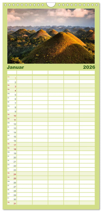 Philippinen - Land der Naturwunder (CALVENDO Familienplaner 2026)