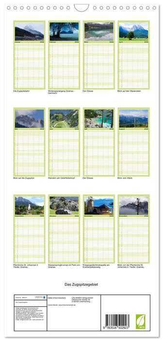 Das Zugspitzegebiet (CALVENDO Familienplaner 2026)