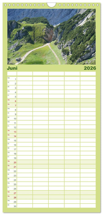 Das Zugspitzegebiet (CALVENDO Familienplaner 2026)