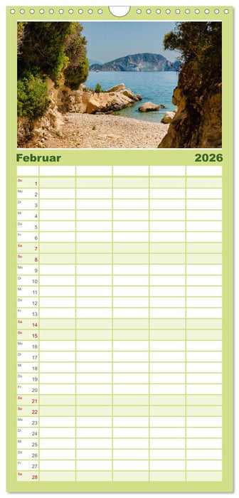 Zakynthos und Kefalonia Trauminseln im Ionischen Meer (CALVENDO Familienplaner 2026)