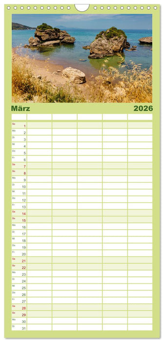 Zakynthos und Kefalonia Trauminseln im Ionischen Meer (CALVENDO Familienplaner 2026)