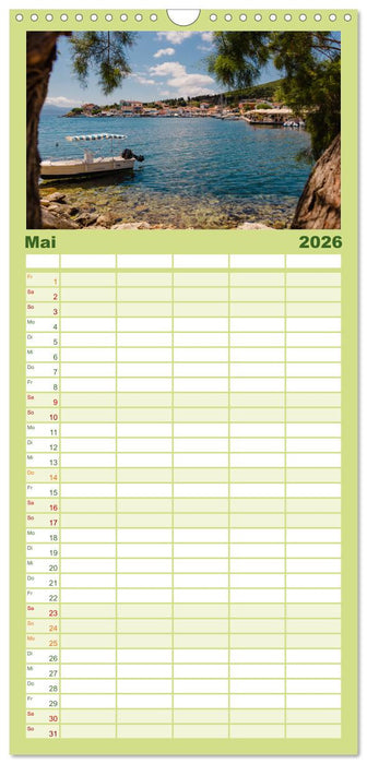 Zakynthos und Kefalonia Trauminseln im Ionischen Meer (CALVENDO Familienplaner 2026)