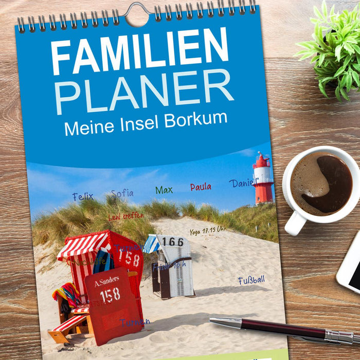 Meine Insel Borkum (CALVENDO Familienplaner 2026)