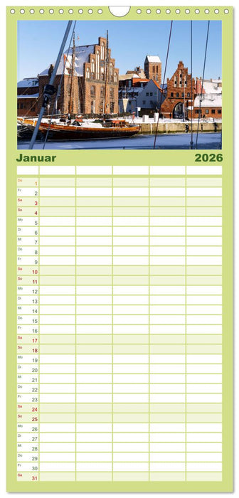 Unser schönes Wismar (CALVENDO Familienplaner 2026)