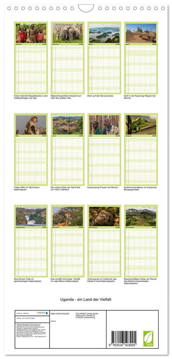 Uganda - ein Land der Vielfalt (CALVENDO Familienplaner 2026)