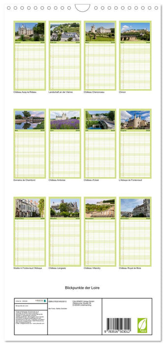 Blickpunkte der Loire (CALVENDO Familienplaner 2026)
