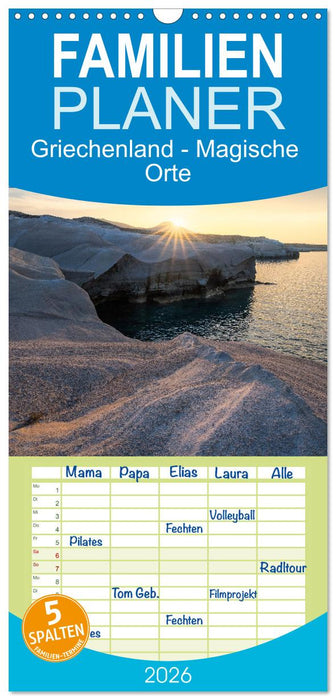 Griechenland - Magische Orte (CALVENDO Familienplaner 2026)