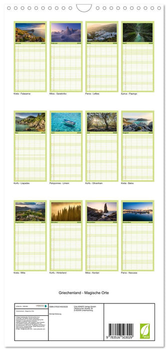 Griechenland - Magische Orte (CALVENDO Familienplaner 2026)