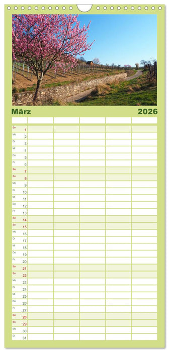 Liebliche Bergstraße - Burgen, Wein und Fachwerk (CALVENDO Familienplaner 2026)