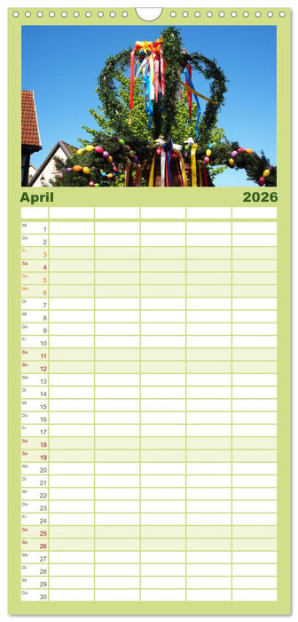 Liebliche Bergstraße - Burgen, Wein und Fachwerk (CALVENDO Familienplaner 2026)