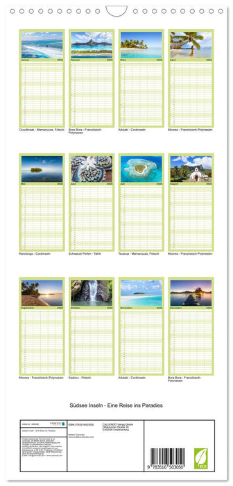 Südsee Inseln - Eine Reise ins Paradies (CALVENDO Familienplaner 2026)