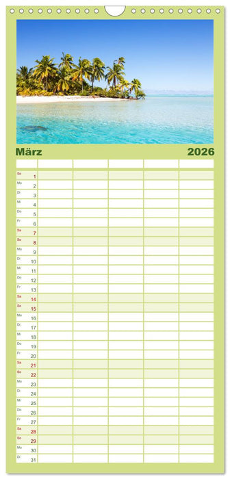 Südsee Inseln - Eine Reise ins Paradies (CALVENDO Familienplaner 2026)