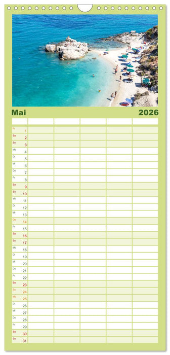 Griechische Inseln - Ein Jahr im Mittelmeer (CALVENDO Familienplaner 2026)