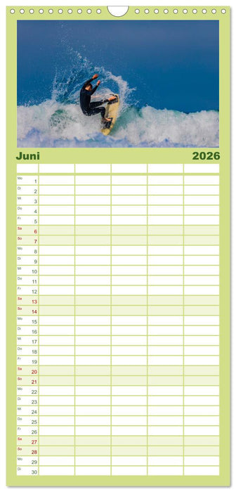 Surfen in der Bretagne (CALVENDO Familienplaner 2026)