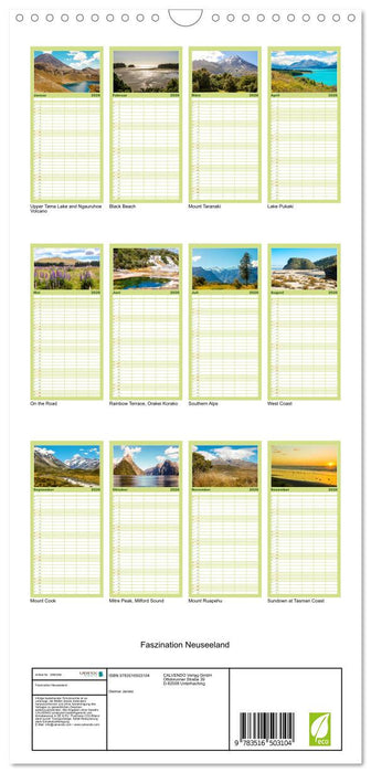 Faszination Neuseeland (CALVENDO Familienplaner 2026)