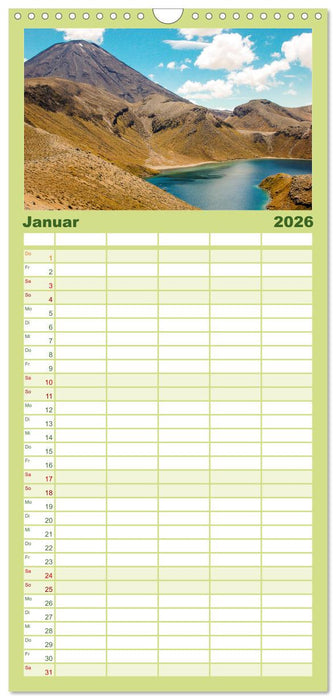 Faszination Neuseeland (CALVENDO Familienplaner 2026)