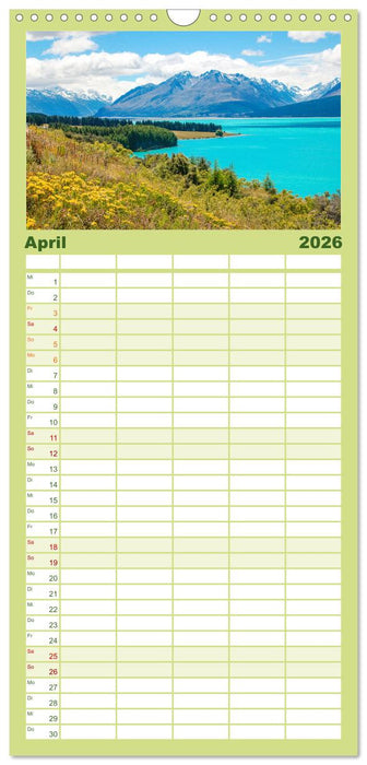 Faszination Neuseeland (CALVENDO Familienplaner 2026)