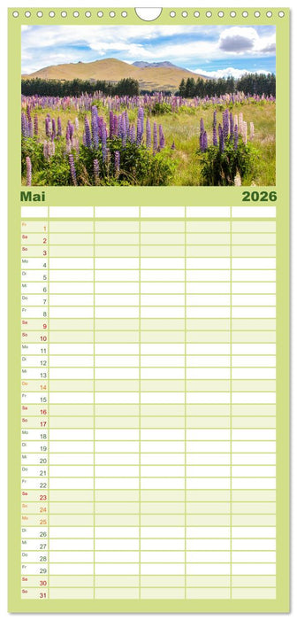 Faszination Neuseeland (CALVENDO Familienplaner 2026)