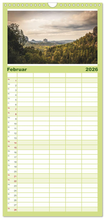 Mystischer Malerweg (CALVENDO Familienplaner 2026)