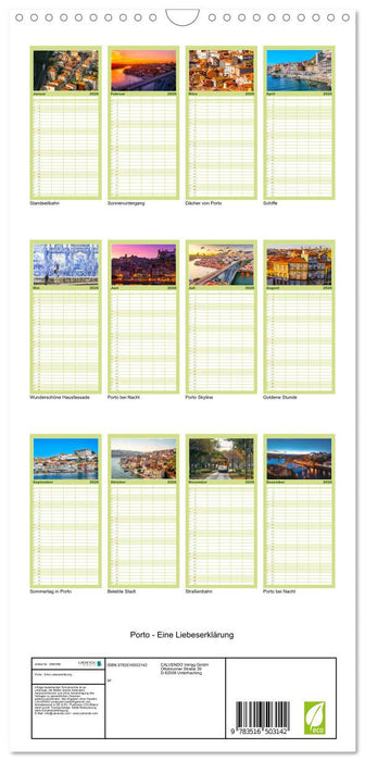 Porto - Eine Liebeserklärung (CALVENDO Familienplaner 2026)
