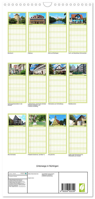 Unterwegs in Nürtingen (CALVENDO Familienplaner 2026)