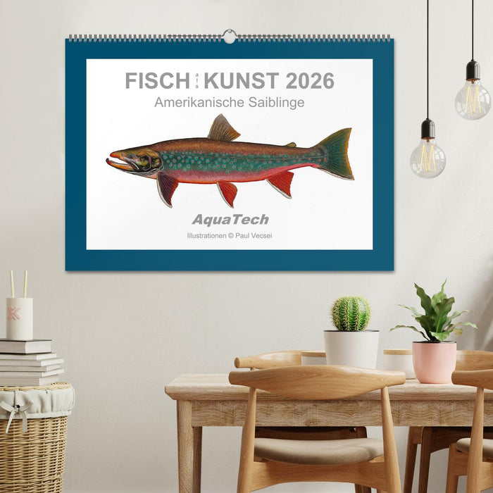 Fisch als Kunst 2026: Amerikanische Saiblinge (CALVENDO Wandkalender 2026)