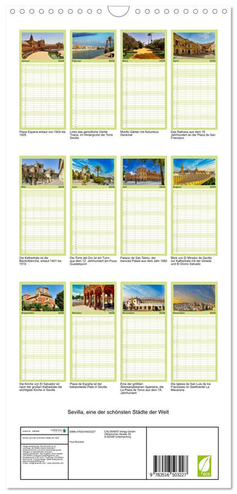 Sevilla, eine der schönsten Städte der Welt (CALVENDO Familienplaner 2026)
